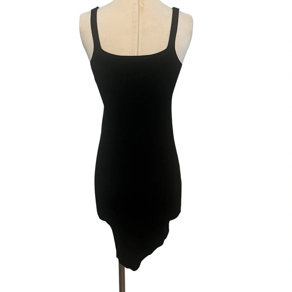 Pull&Bear Black Ribbed Mini Dress - Picture 3 of 6